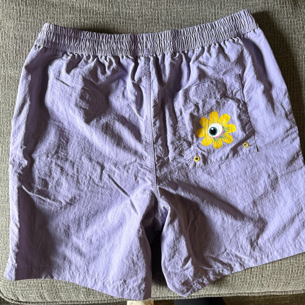 ALAB Lavender Shorts with Yellow Drawstring - Picture 5 of 6